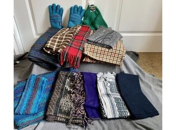 Grouping Of Ladies Scarves And Cold Weather Accessories