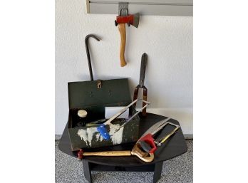 Tool Box And Tools Including Hand Saws