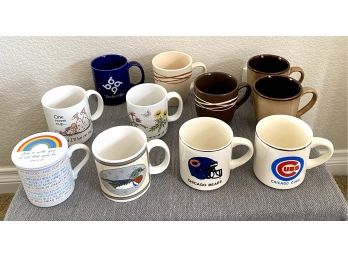 Assortment Of Vintage And Modern Coffee Mugs