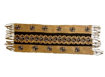 Bogolon Mudcloth Runner With Beads From Mali