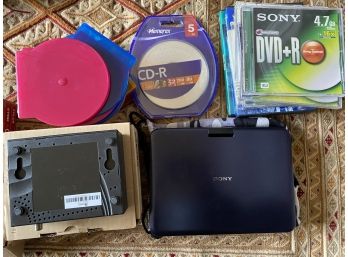 Sony Portable DVD Player With Extras Including Blank DVDR & CD-R