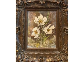 Blanche Fisher Floral Painting With Ornate Frame