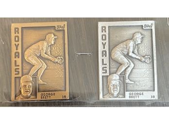 George Brett Miniature Metal Baseball Cards