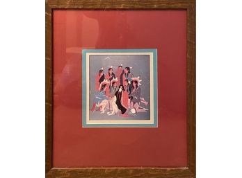 Singers For The Dance Woody Crumbo  Print #141 Of 350 Wood Frame