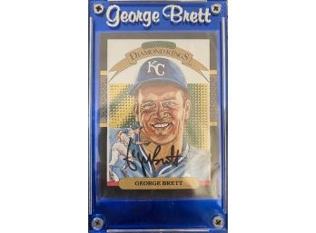 Don Russ Diamond Kings #DKR-15 George Brett Autographed Card 86/87