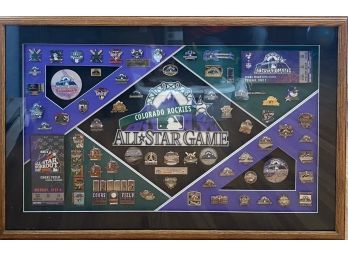 Colorado Rockies All Star Game Framed Commemorative Pin Set