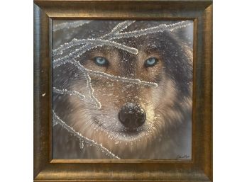 Collin Bogle Wolf Print Acrylic With Wood Frame