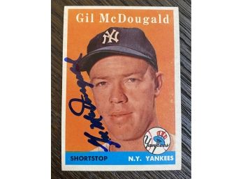 Gil McDougald  Autographed Baseball Card