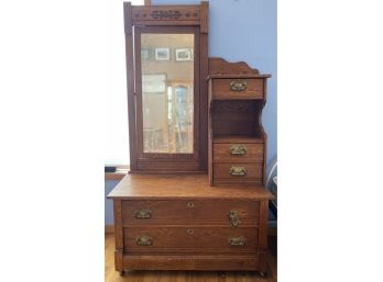 Antique Dresser With Side Mirror