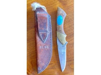 John J Horn Shady Oaks Knife In Schrap Leather Sheath 31-93