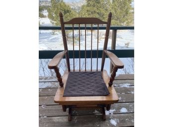 Antique Spindle Back Gliding Chair