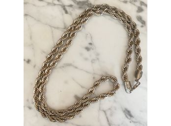 Heavy Sterling Silver Rope Chain 84.4G