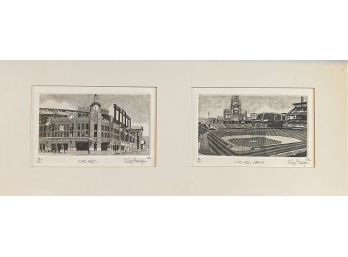 Philip Thompson Coors Field Interior Pencil 48 Of 150 & Coors Field 98 Of 150  Both 1996