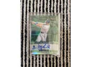 Topps 2001 Finest Moments Refractors Autographs- George Brett 3000th Hit