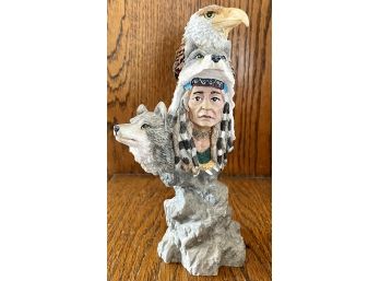 The First Americans Vision Quest Russ Berrie Signed And Numbered Indian Figurine