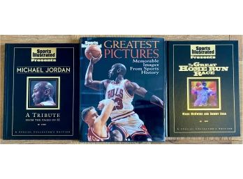 Three Sports Illustrated Books Featuring Michael Jordan, Mark McGuire & Sammy Sosa