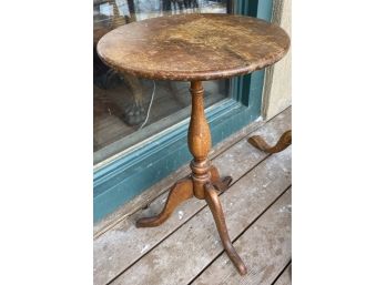 Small Wooden Pedestal Side Table