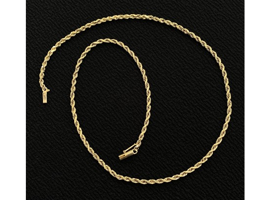 14k Gold Rope Necklace