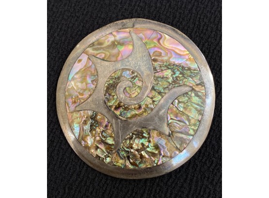 Mexico Silver Taxco Round Pin