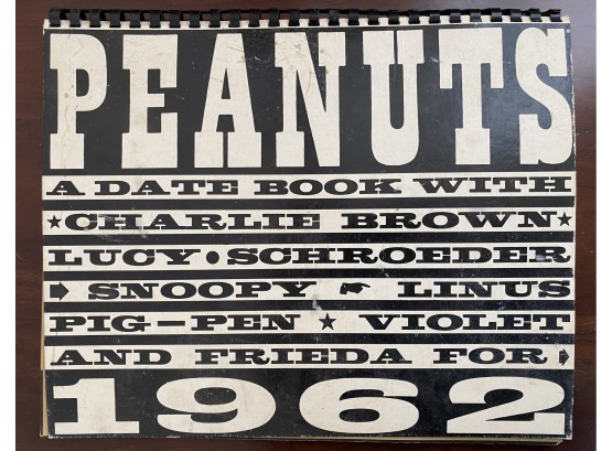 Vintage 1962 Peanuts Date Book Calendar