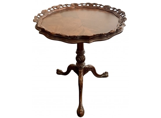 Round Wooden Carved Table