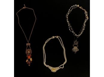 Lot Of 3 Chico's Costume Jewelry Necklaces
