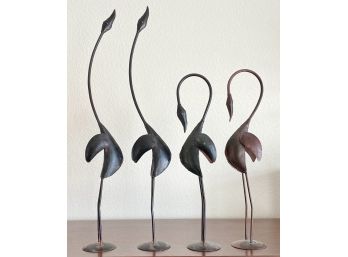 4 Tall Metal Birds