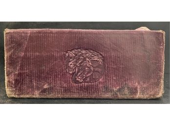 Antique Cordovan Leather Wallet Feature Classic Three Horse Embossing
