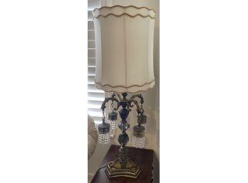 Antique Brass Lamp With Glass