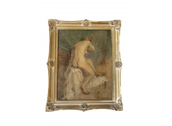 Gorgeous Edna Onderdonk (b. 1889) Portrait Of A Nude Woman Seated Original Figure Painting