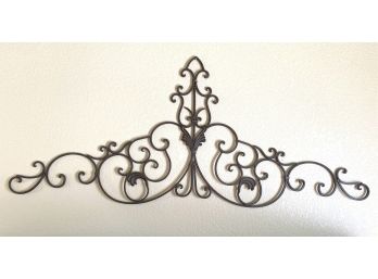 Wrought Iron Wall Hanging With Scrollwork Italianate Design