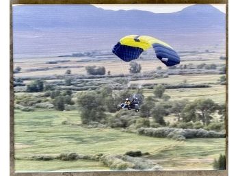 Photo On Canvas Of Person Paramotoring