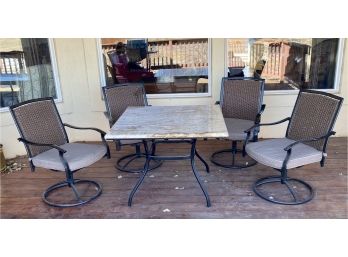 Marble Top Patio Table And Chairs