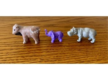 Little Collection Of Animals Including Soapstone Goat