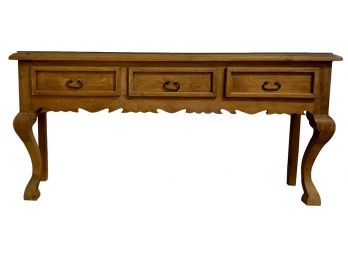 Mission Pine Console Table With Iron Hardware