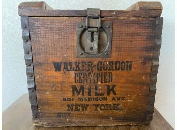 Awesome Antique Walker Gordon Certified Milk Crate