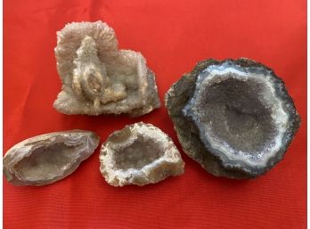Fabulous Grouping Of Geodes With Druzy Interior