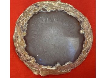 Large Geode Paperweight With Polished Slice Top