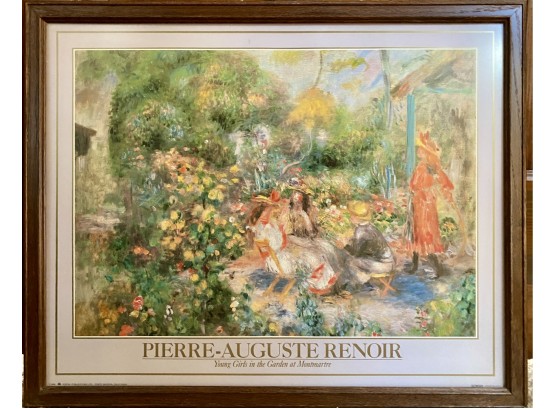 Pierre-Augste Renoir Print: Young Girls In The Garden At Montmartre