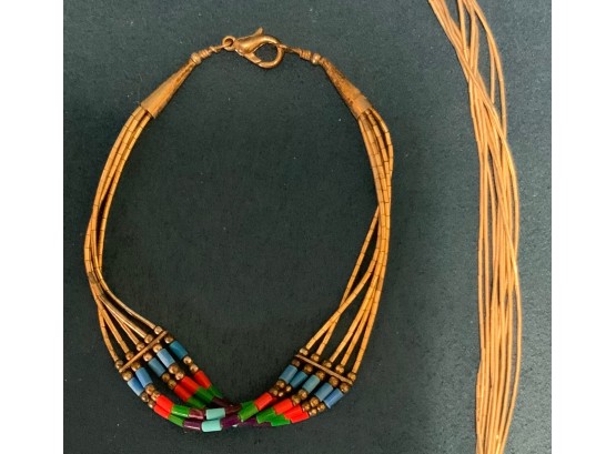 STERLING SILVER Multi-strand Necklace And Bracelet