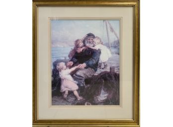 Large Fisherman With Children Print 'who Do You Love?'