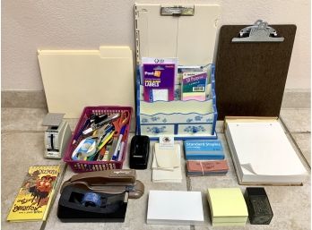 Lot Of Office Supplies Incl. Olympia 'Brighton' Notepad