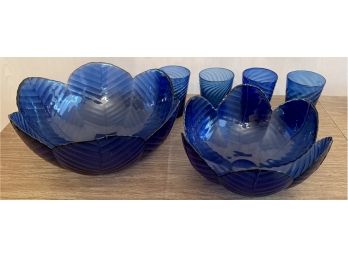 Blue Leaf Bowls