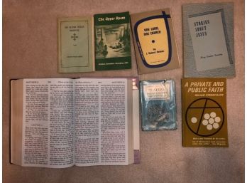Lot Of Religious Books (including 'Super Giant Print Edition' King James Bible)