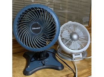 Two Small Portable Fans