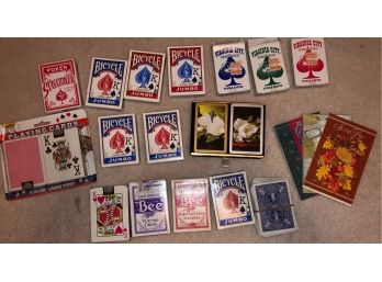 Huge Lot Of Playing Cards With Bridge Scorecards