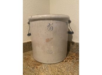 Antique 5 Gallon Red Wing Crock With Handles- Patent Date Dec. 21, 1915
