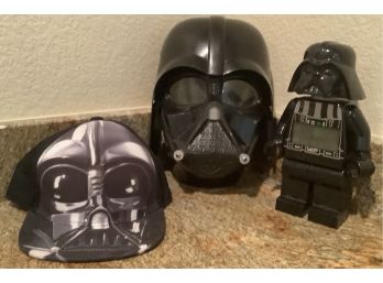 Lego Darth Vader Alarm Clock, Plastic Vader Mask, & Darth Vader Snap-Back