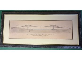 43'x19' Framed Print Of The Brooklyn Bridge