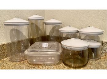 Lot Of Suction Top Food Storage Containers